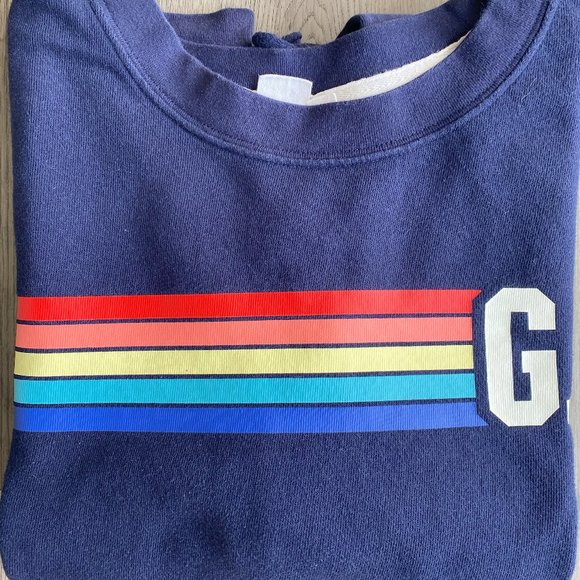 Retro Style Gap Rainbow Cropped Sweatshirt Sz.M(women's) - Picture 5 of 5
